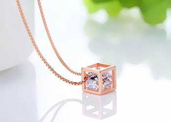 collier or rose pas cher